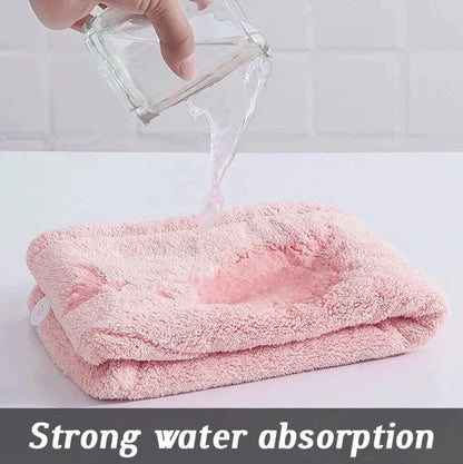 Imported Turby Towel Bath Towel – Super Absorbent &amp; Quick-Drying Hair Cap (Random Color, 65cm)