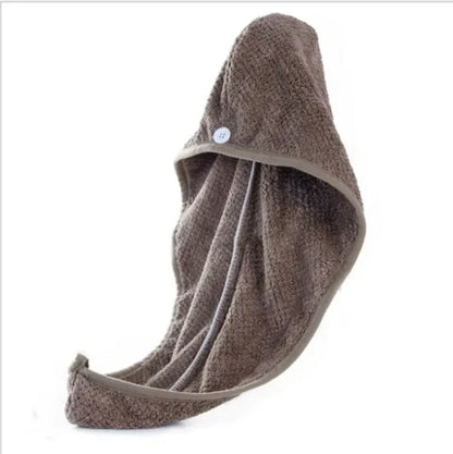 Imported Turby Towel Bath Towel – Super Absorbent &amp; Quick-Drying Hair Cap (Random Color, 65cm)