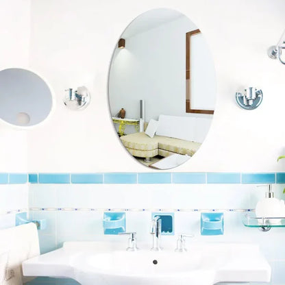 Oval Acrylic Mirror Wall Sticker – Stylish &amp; Easy-to-Apply Decor