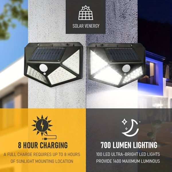 Solar Charging Induction Wall Lamp 100 Led Solar Motion Light